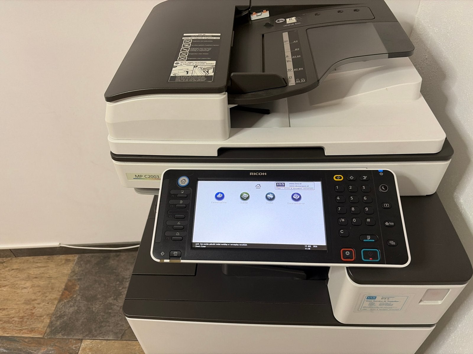 Ricoh MP C2003 All-in-one Laserprinter, Computers en Software, Printers, Ophalen, Faxen, All-in-one, Zo goed als nieuw