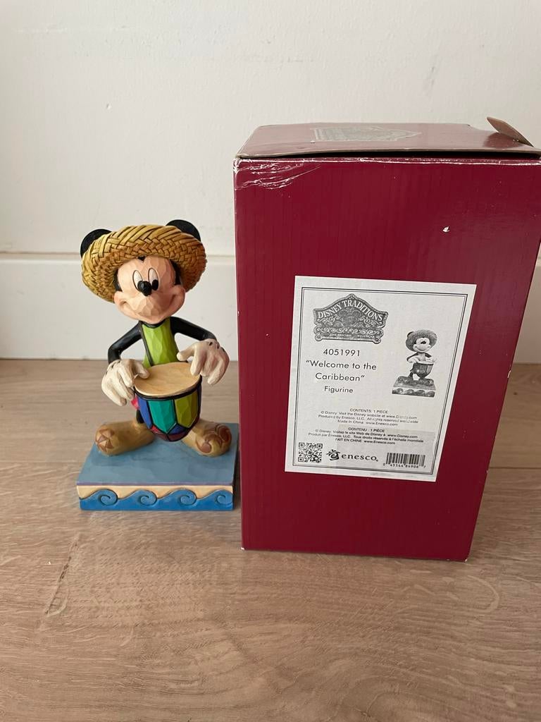 Disney Traditions Jim Shore  "Welcome to the Caribbean, Verzamelen, Disney, Zo goed als nieuw, Beeldje of Figuurtje, Mickey Mouse