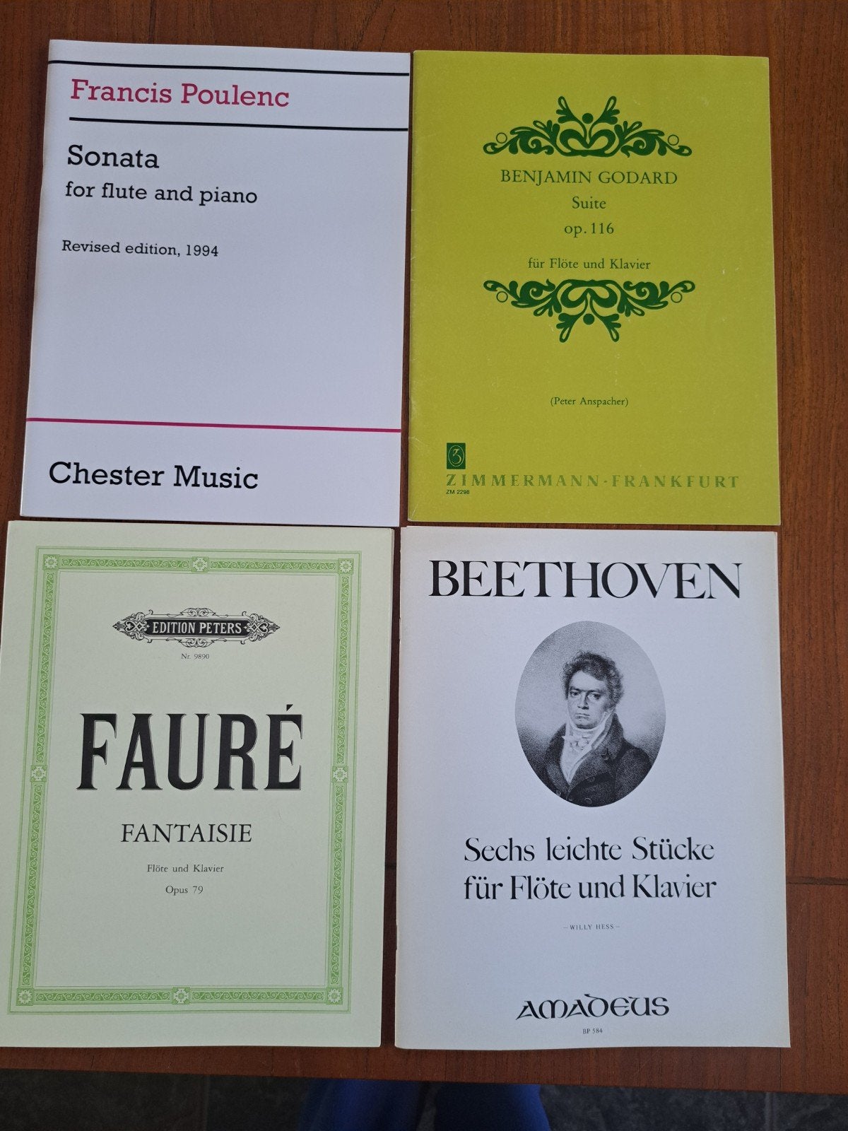 nieuw! Fluit en Piano boeken Poulenc Fauré Godard Beethoven, Ophalen of Verzenden, Nieuw