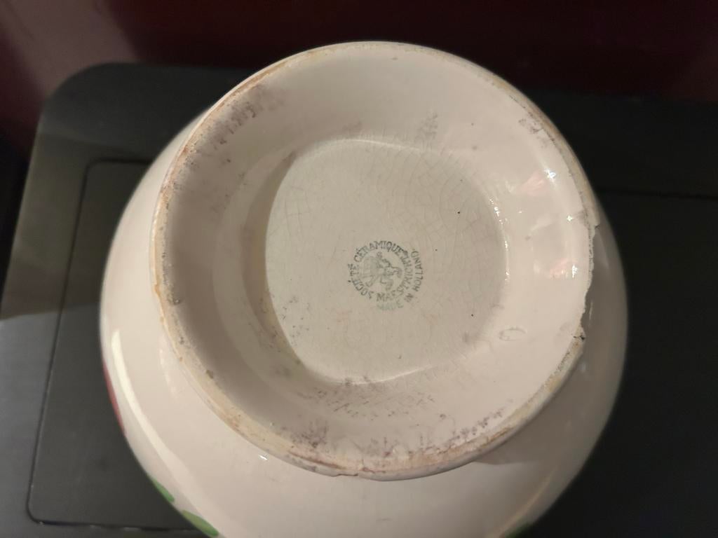 Grote Oude Boerenbont Kom met Alternatief Decor - 24 cm, Ophalen of Verzenden
