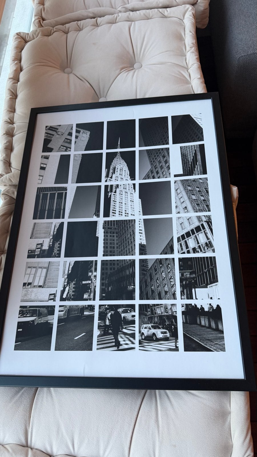 IKEA FISKBO fotolijst met zwart-wit stadsfoto's, 50 – 75, Ophalen of Verzenden, Zo goed als nieuw, Foto of Poster