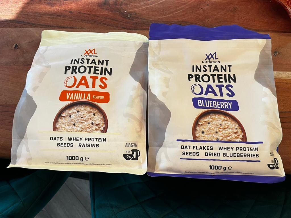 Nieuw XXL Instant Protein Oats 2x1000g Nieuw Vanille/Blue, Ophalen of Verzenden, Nieuw, Poeder of Drank