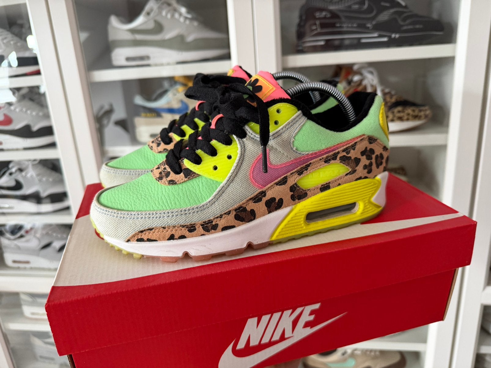 Nike air max 90 - Dancefloor Green, Ophalen of Verzenden, Zo goed als nieuw, Groen, Sneakers of Gympen
