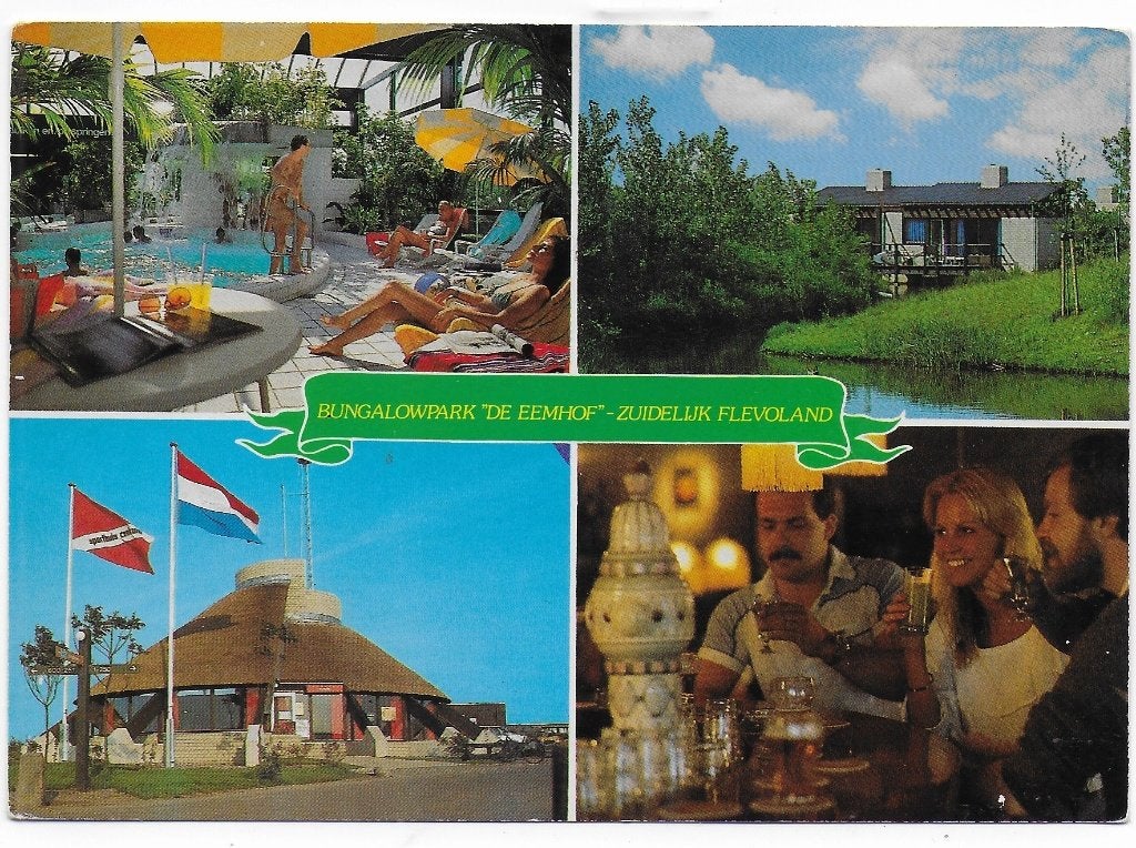 Flevoland De Eemhof Bugalowpark Gelopen Ansichtkaart (B 7801, Ophalen of Verzenden, Voor 1920, Gelopen