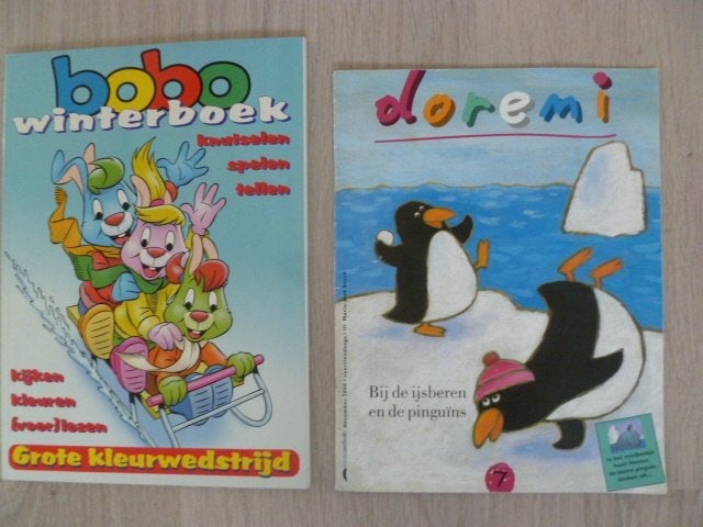 Bobo Winterboek + 1 Doremi: Knutselen, spelen, tellen etc., Ophalen of Verzenden, Zo goed als nieuw, Knutselen