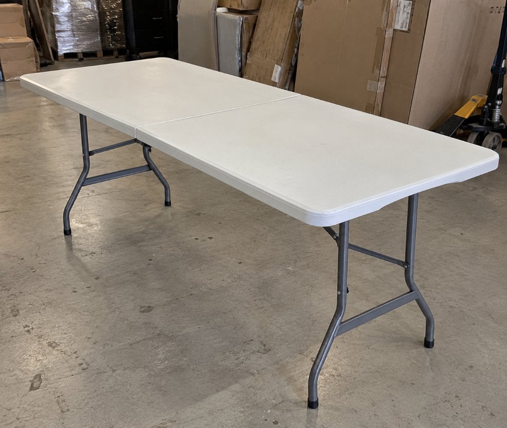 Klaptafel 180x70 cm Wit - Inklapbaar & Stevig, Ophalen, Kunststof, Nieuw, 50 tot 100 cm