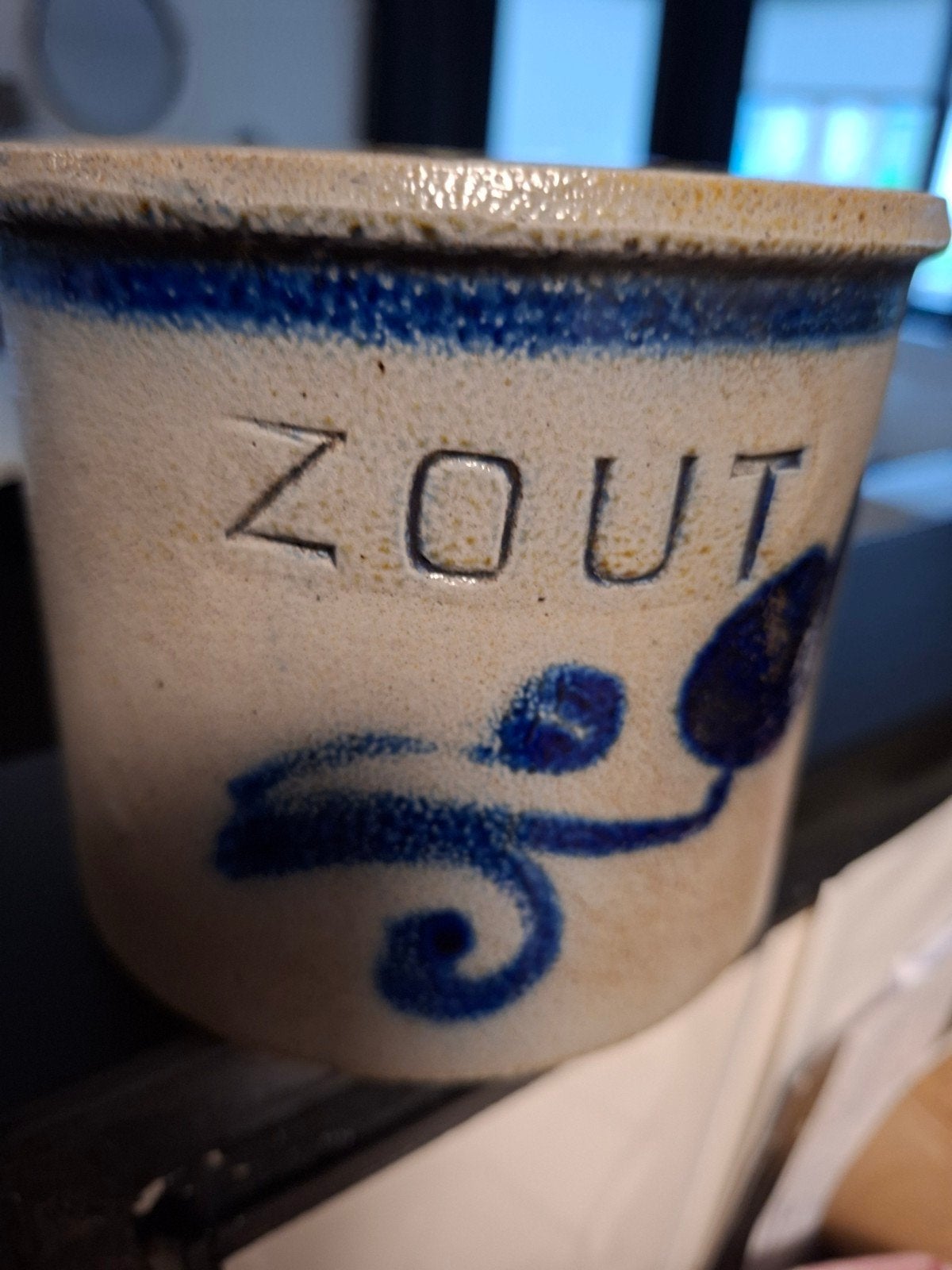 Vintage zoutpot, Ophalen of Verzenden