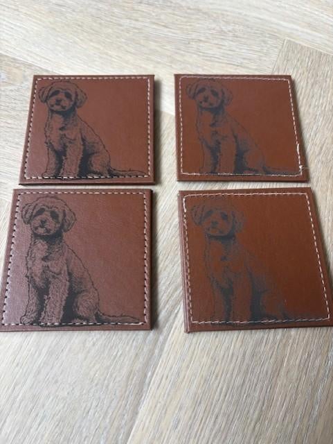 onderzetters maltipoo - eigen huisdier mogelijk, Ophalen of Verzenden, Nieuw, Glas of Kopje