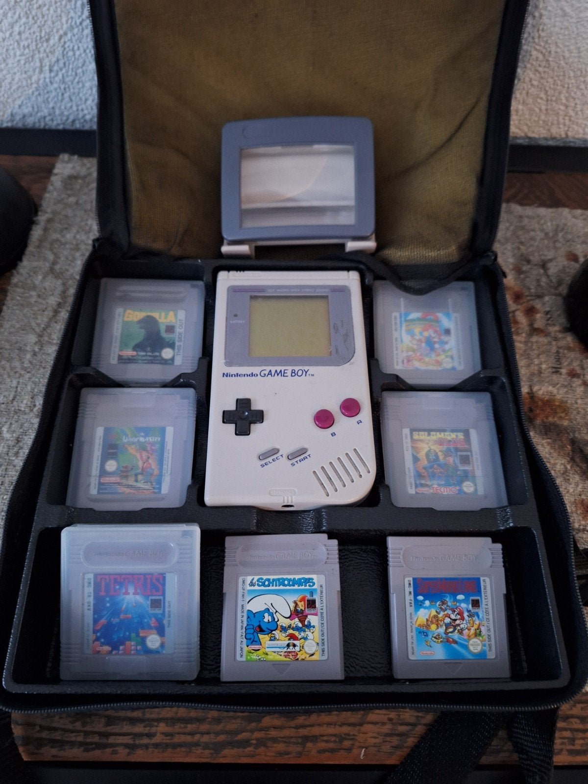 Game Boy met opbergtas, 7 spellen en verlichting hulpstuk, Gebruikt, Overige genres, 1 speler, Ophalen of Verzenden