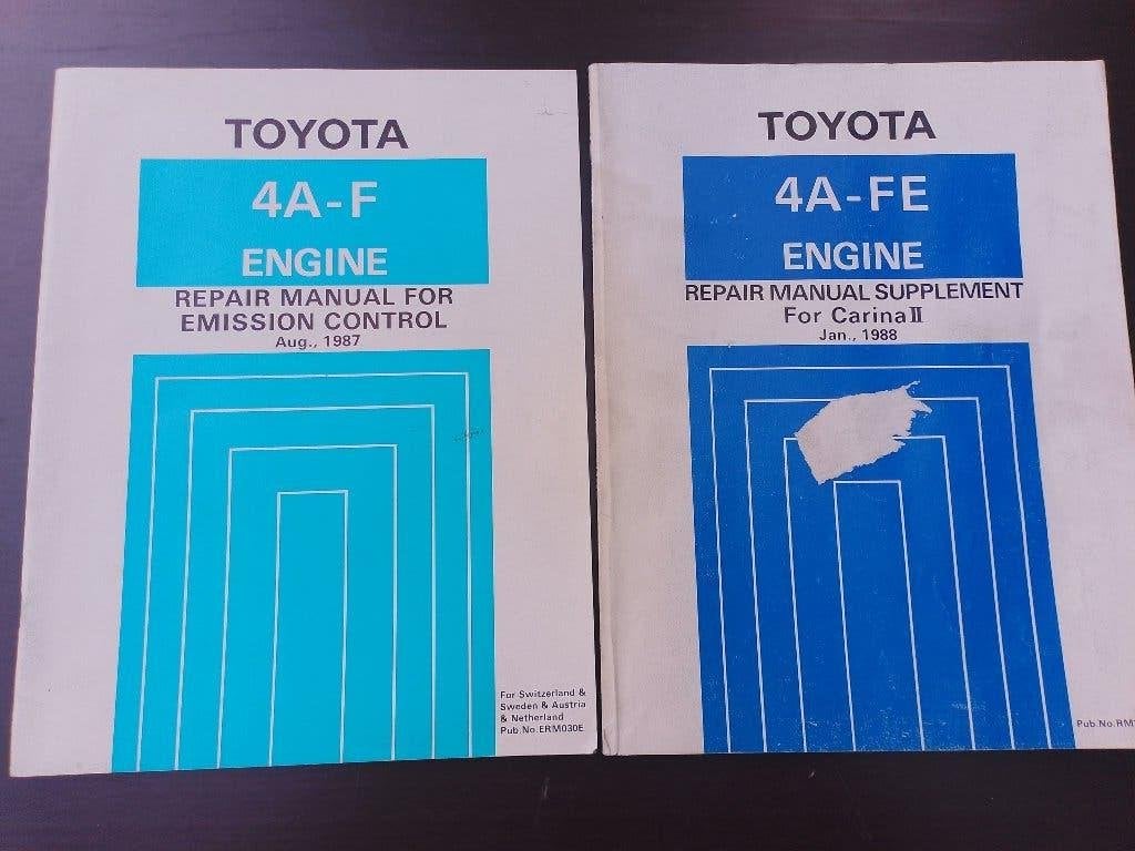 Toyota Carina II 1988 dealer werkplaatsboeken benzine motor, Ophalen of Verzenden, Gelezen, Overige onderwerpen