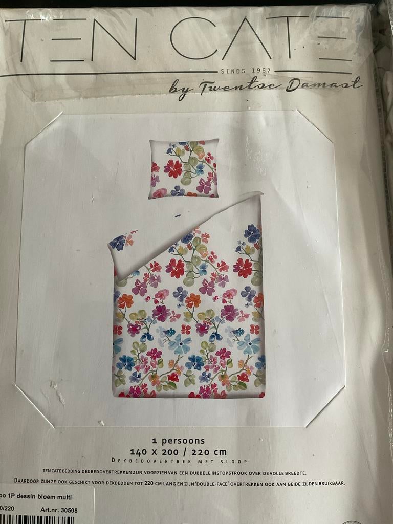 Ten Cate Dekbedovertrek Bloemen - 1 Persoons, Dekbedovertrek, Nieuw, Ophalen of Verzenden, Overige kleuren