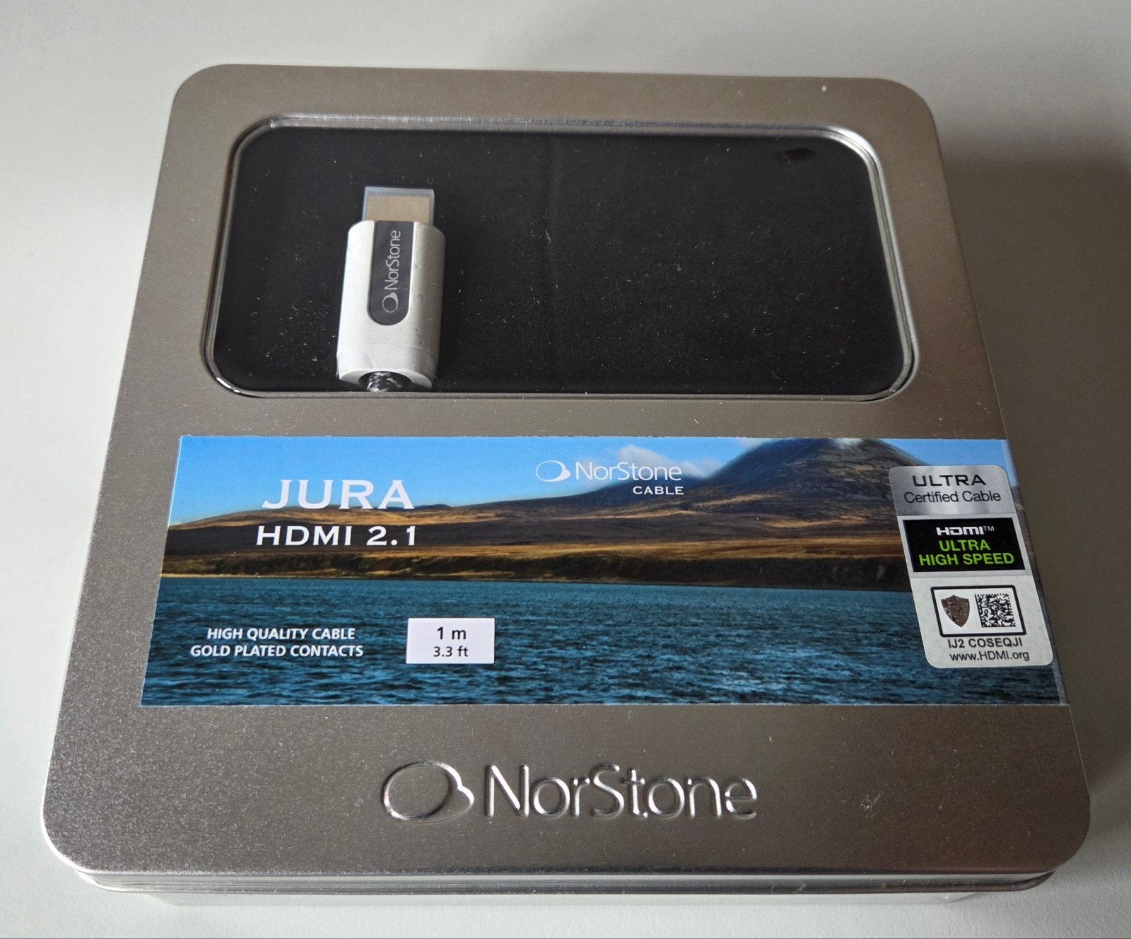 NorStone Jura HDMI 2.1 kabel 1,0 meter WEBSHOPRETOUR, Gebruikt, Info@avtunes.nl, NorStone, Minder dan 2 meter