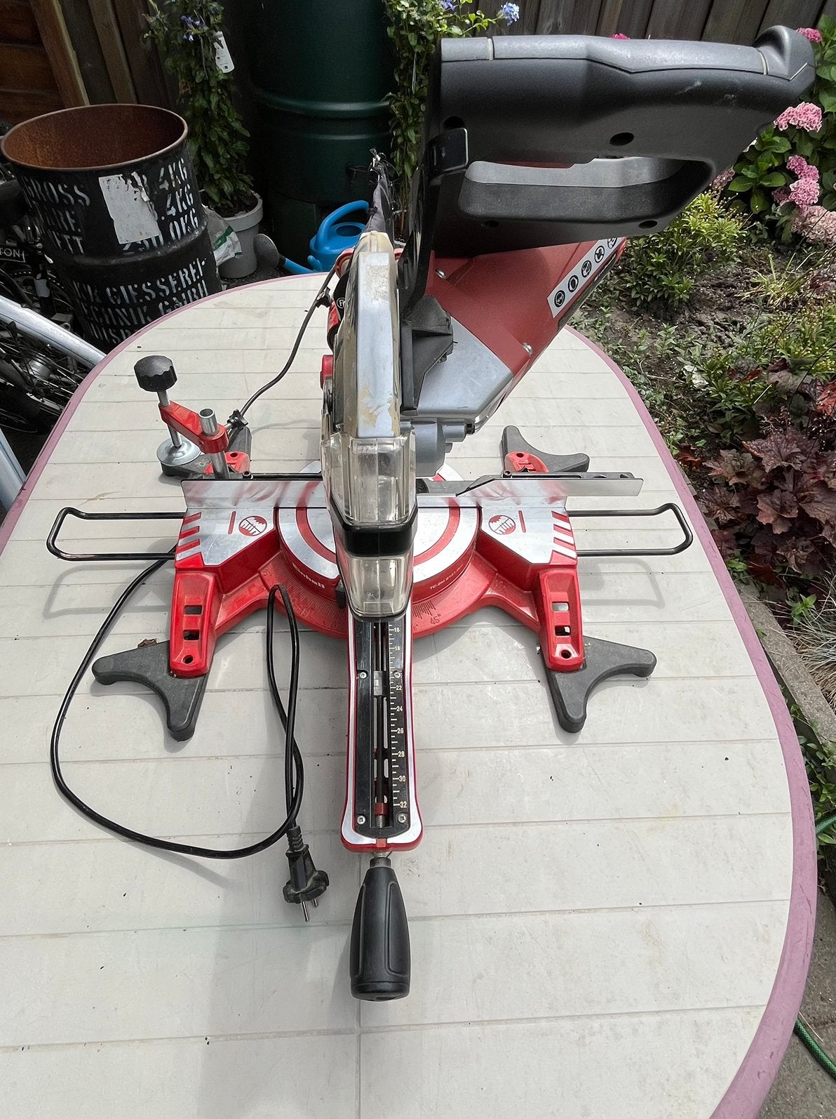 Einhell TC-SM 2131 DUAL, Ophalen of Verzenden, Gebruikt, 1200 watt of meer, Afkortzaag