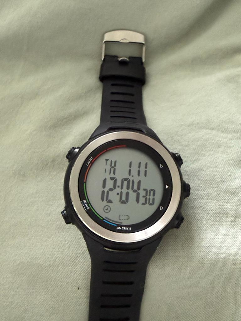Crivit Hartslagmeter Horloge met Oplaadkabel, Ophalen of Verzenden, Hartslag, Gebruikt, Zwart