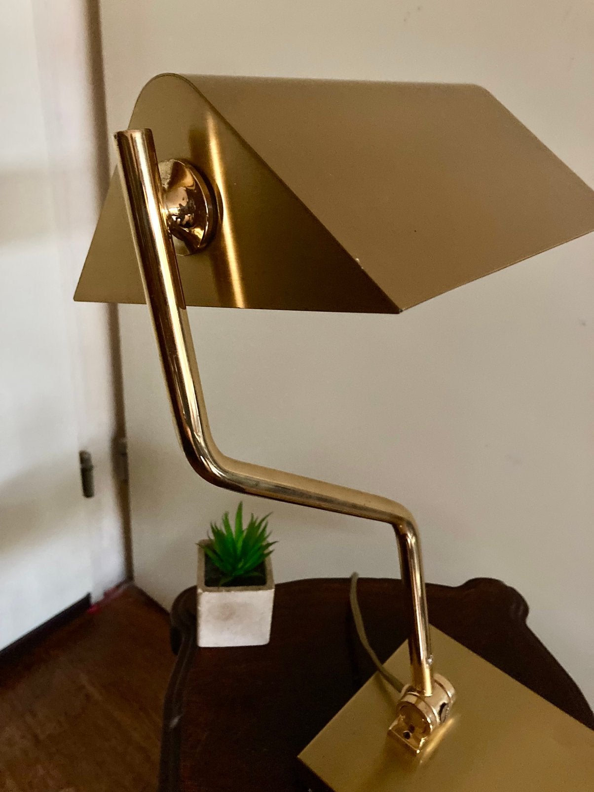 Vintage Frandsen Deense bureaulamp pianolamp messing koper., Overige materialen, Bureaulamp, Vintage, Zo goed als nieuw