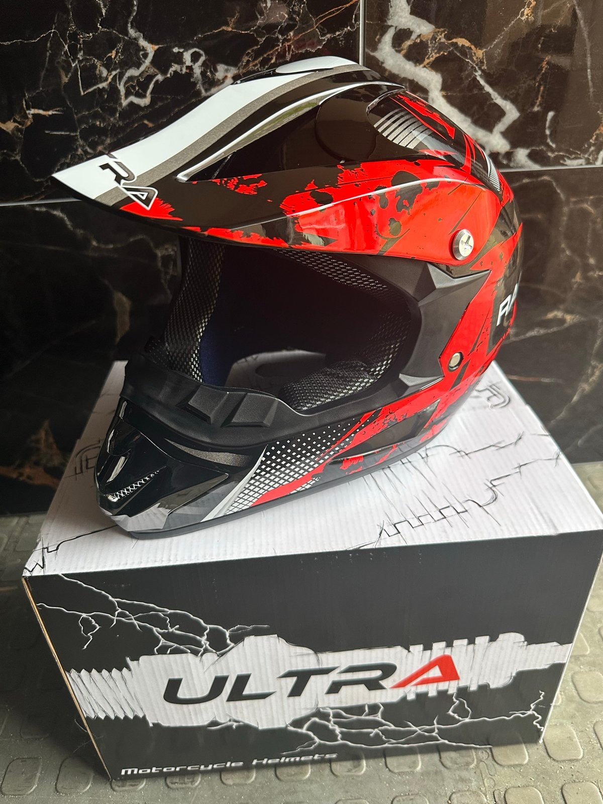 Nieuwe Ultra Offroadhelm - Rood/Zwart - Maat M, M, Ophalen, Nieuw met kaartje, Overige merken