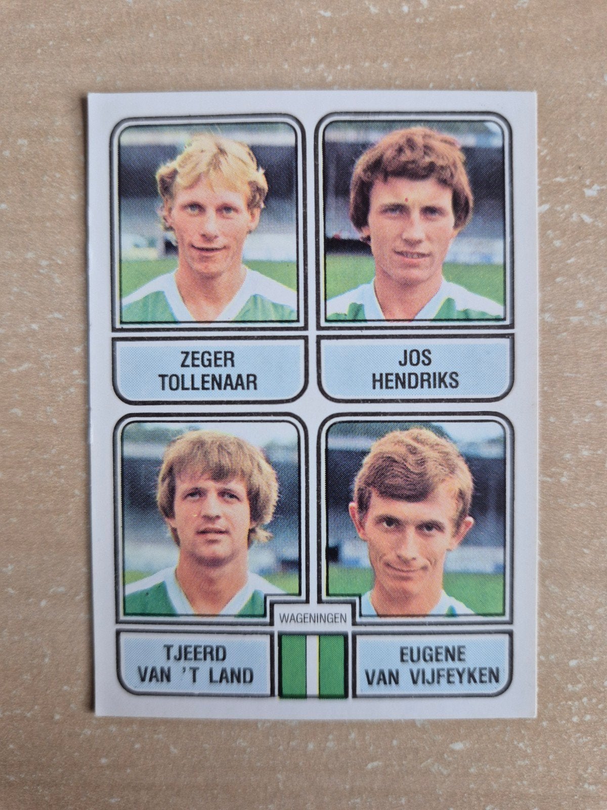 Panini Voetbal 82 Tollenaar Hendriks Wageningen, Ophalen of Verzenden, Zo goed als nieuw, Poster, Plaatje of Sticker