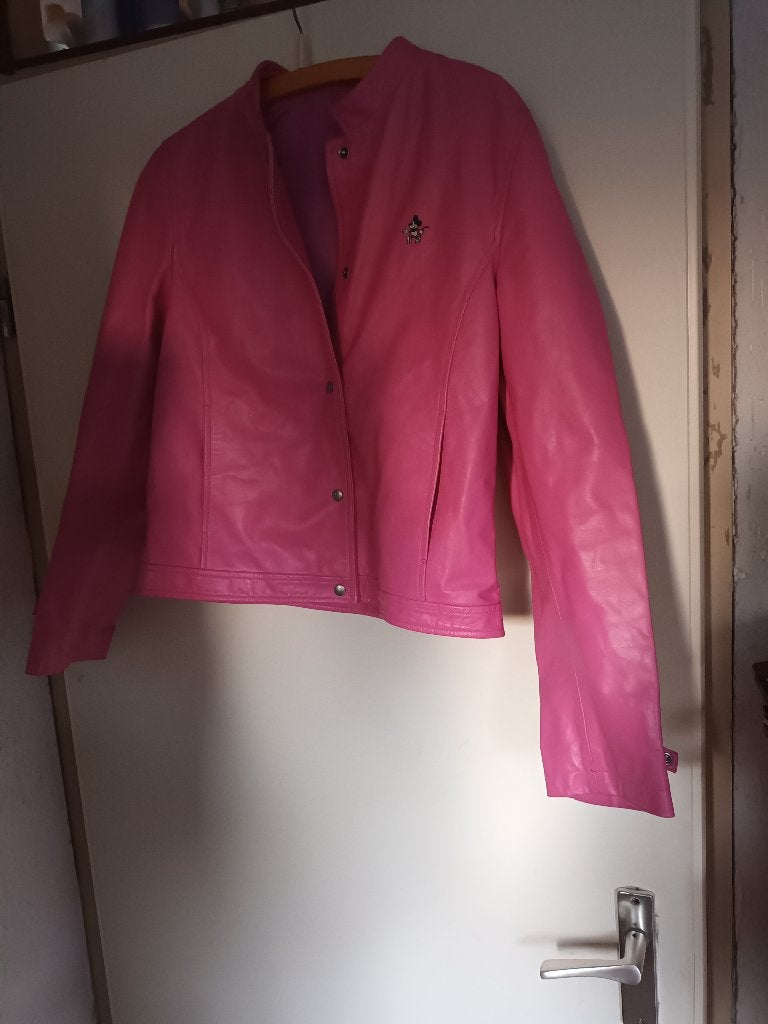 Roze lederen leren jas elk seizoen. Mt 36 S XS Donaldson, Donaldson, Ophalen of Verzenden, Zo goed als nieuw, Roze