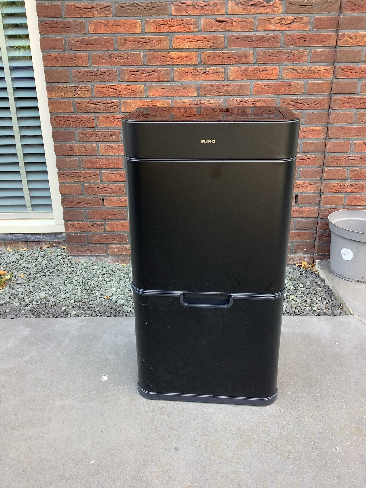 FLINQ Afvalscheider met Sensor - Zwart, Kunststof, 40 liter of meer, Ophalen of Verzenden, Zo goed als nieuw
