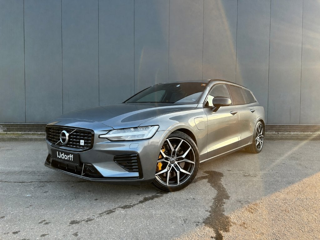 Volvo V60 T8 AWD Polestar 2020 Grijs Pano Keyless, Automaat, Zwart, Vierwielaandrijving, Hybride Elektrisch/Benzine