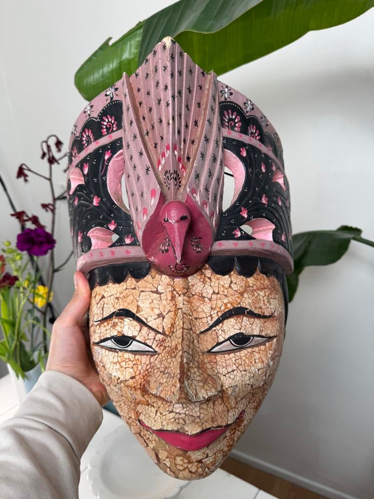 Decoratief masker uit Azië, Antiek en Kunst, Ophalen of Verzenden