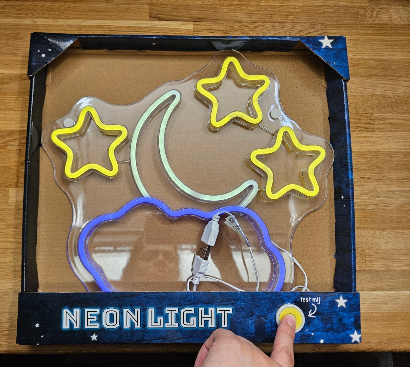Neon LED lamp sterren, maan en wolk - USB-voeding, Ophalen, Overige merken, Kunststof, Meerkleurig