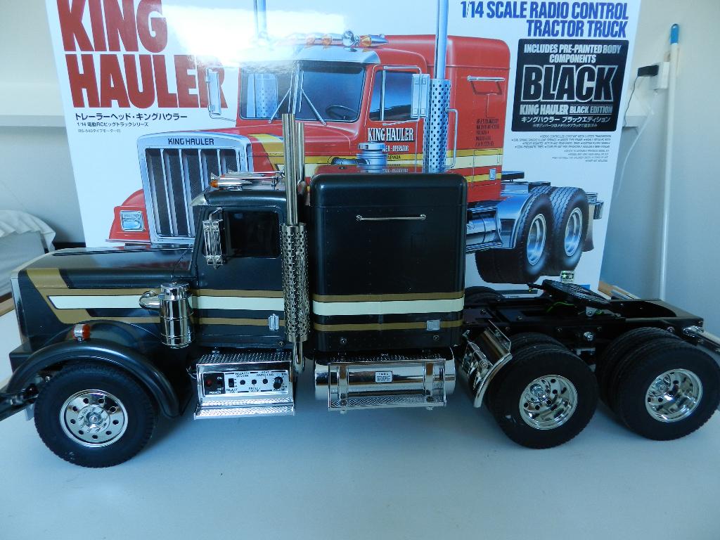 Tamiya King Hauler Black Edition, Hobby en Vrije tijd, Schaal 1:14, Nieuw, Auto onroad, RTR (Ready to Run)
