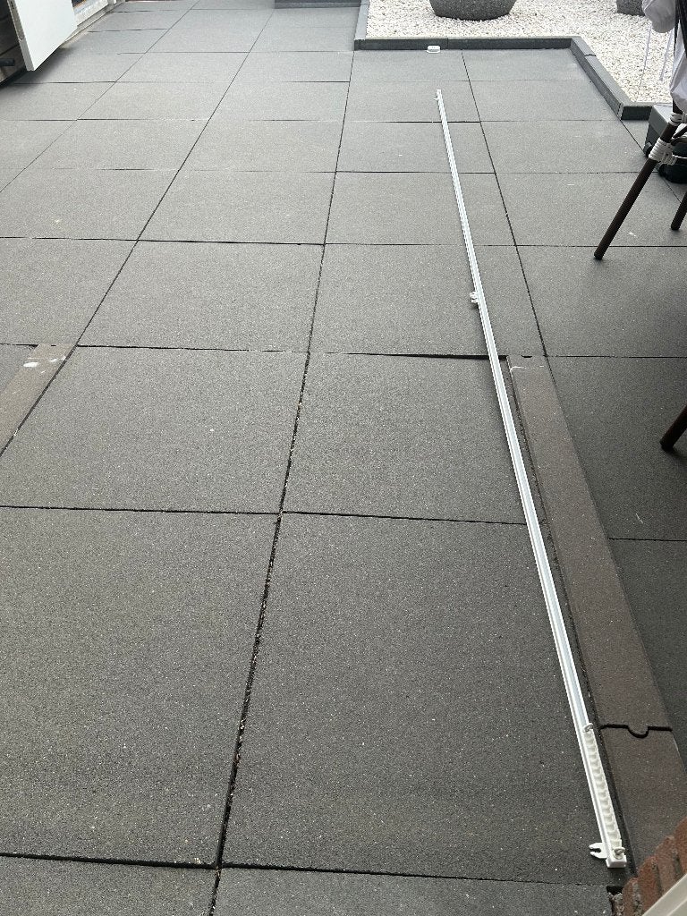 Rails + 2x nep gordijnen, Ophalen of Verzenden, Zo goed als nieuw