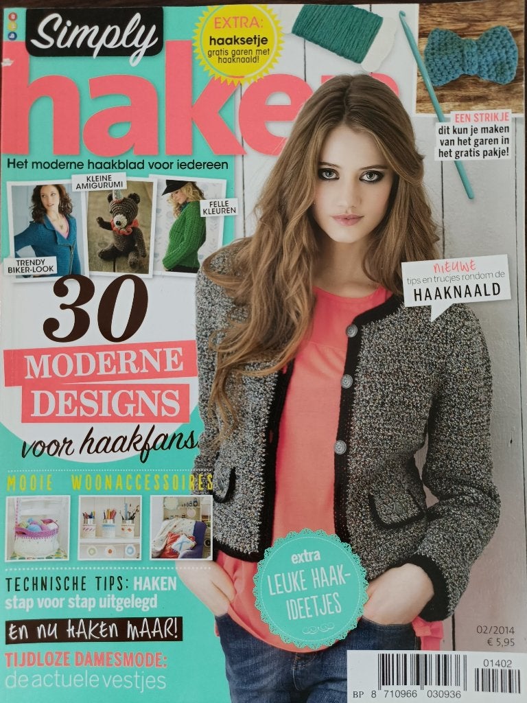 Simply haken 02 2014 met 30 patronen, Boeken, Breien en Haken, Simply haken, Ophalen of Verzenden, Zo goed als nieuw