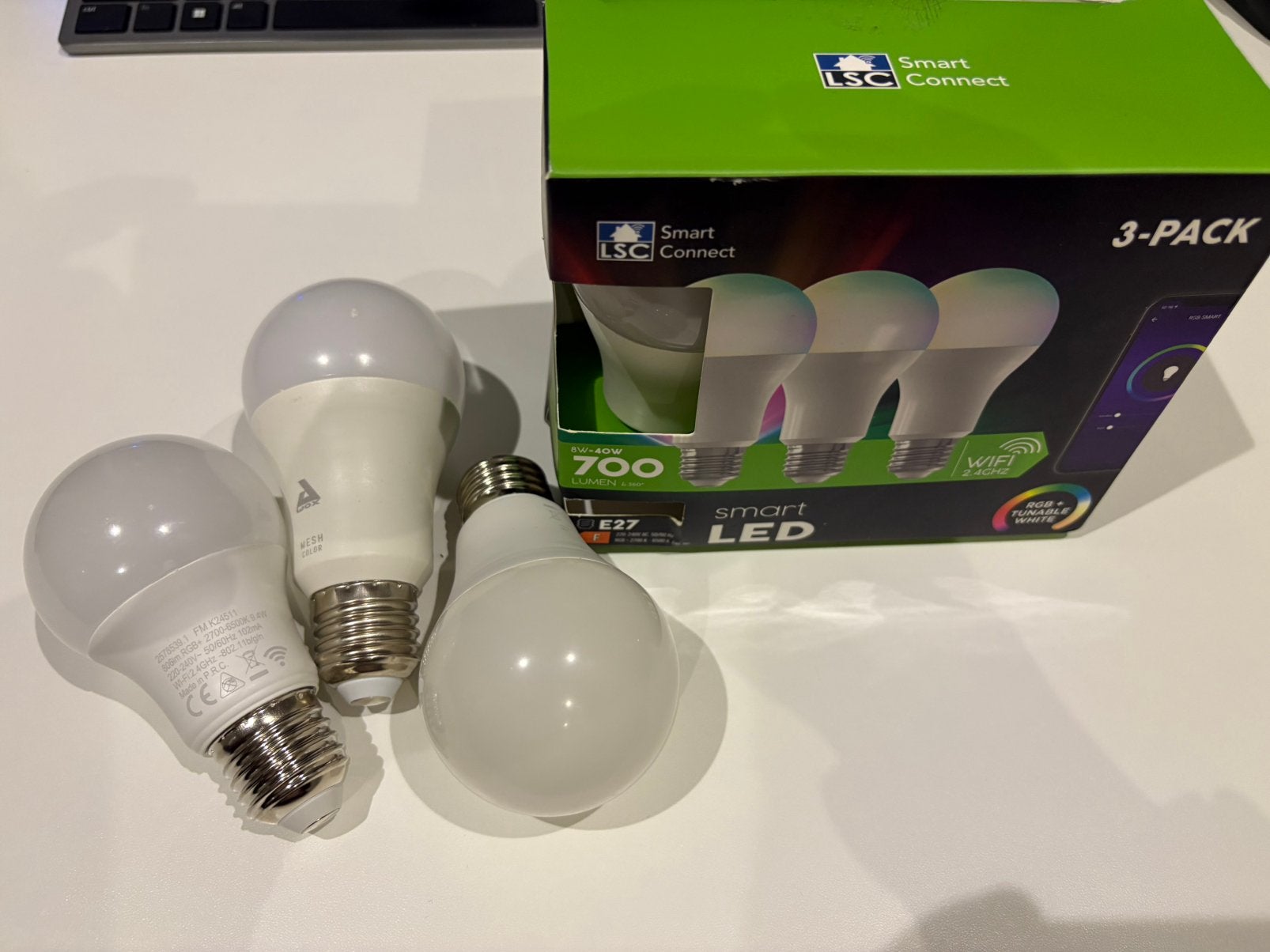 6x Tuya Wifi Smart Lamp - Merk LSC, Ophalen of Verzenden, Zo goed als nieuw, E27 (groot), Led-lamp