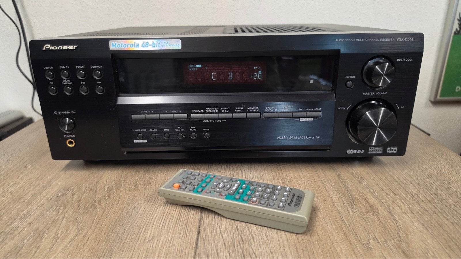 Pioneer VSX-D514 Surround Receiver + afstandsbediening, Audio, Tv en Foto, Gebruikt, Ophalen of Verzenden, Pioneer, Info@pioneer.com