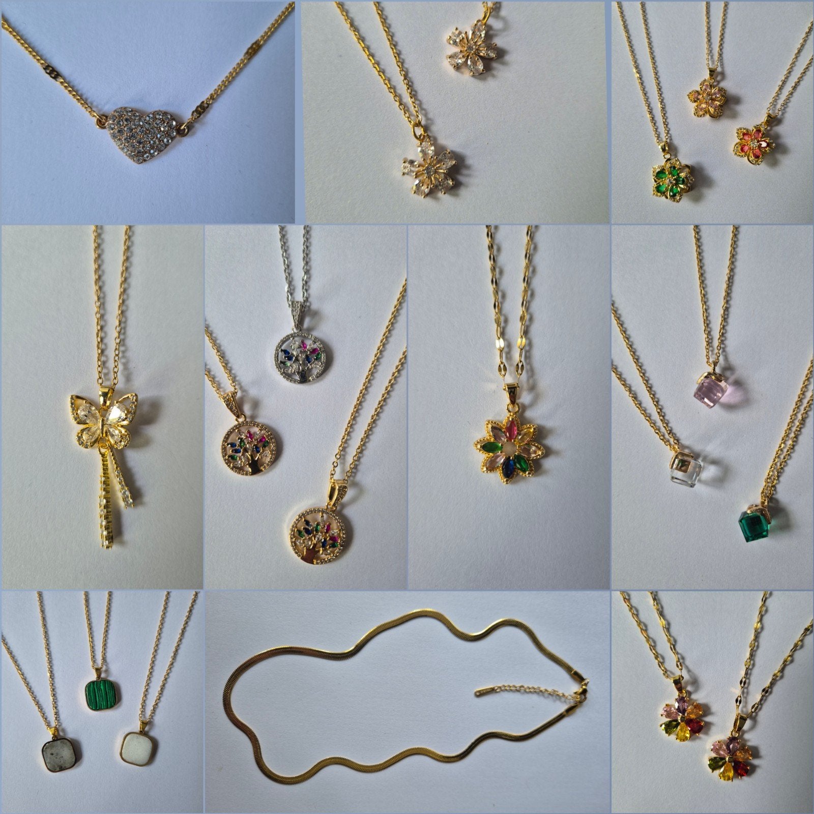 Rvs kettingen met zirconia en mineralen, Sieraden, Tassen en Uiterlijk, Ophalen of Verzenden, Nieuw