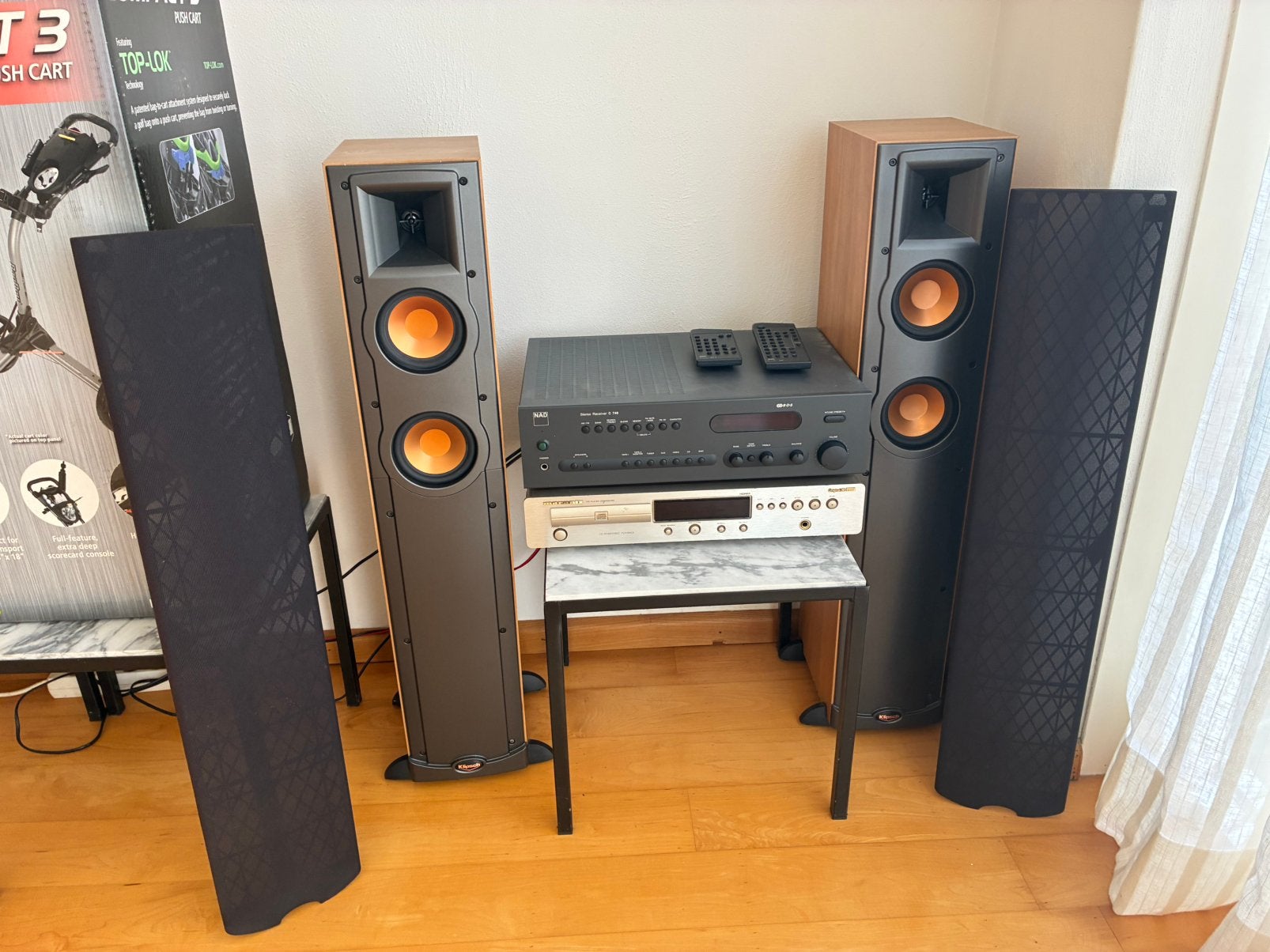 Klipsch RF10 Cherry Vloerstaande speakers, Vloerstaande luidspreker, Zo goed als nieuw, 60 tot 120 watt, Ophalen