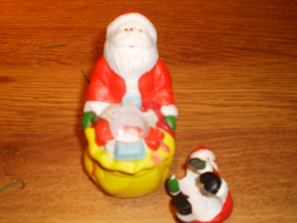 kerstman kaars houdertje, Ophalen of Verzenden, Gebruikt