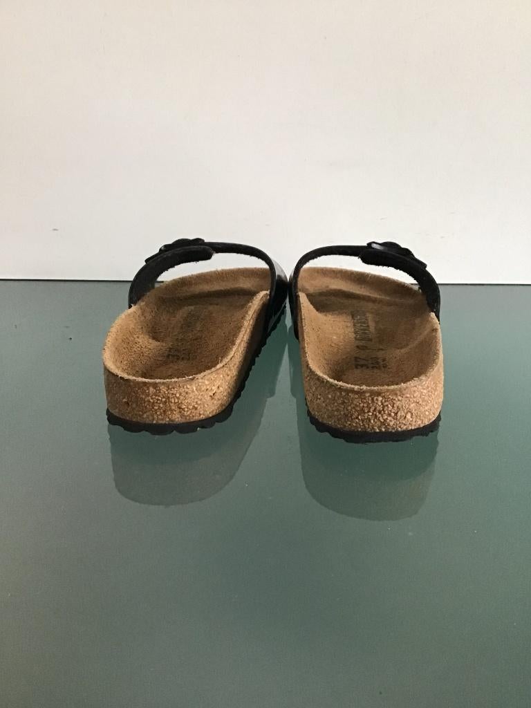Birkenstock Madrid 37 | Nieuw zwart | Gratis verzenden, Slippers, Verzenden, Zwart, Nieuw