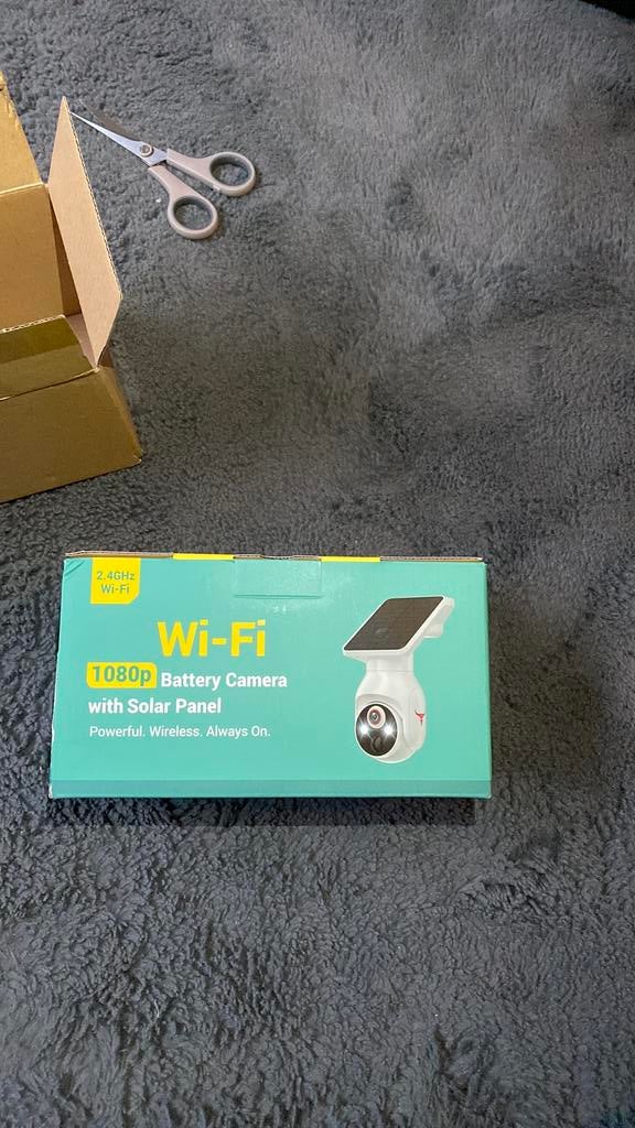 Wi-fi 1080p Battery Camera with solar panel, Ophalen, Zo goed als nieuw
