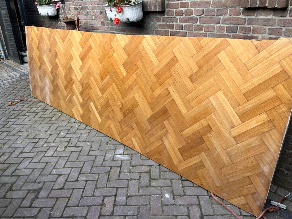Eiken visgraat vloerdelen / tafelblad, Huis en Inrichting, Tafels | Eettafels, Ophalen, Nieuw, Rechthoekig, 100 tot 150 cm