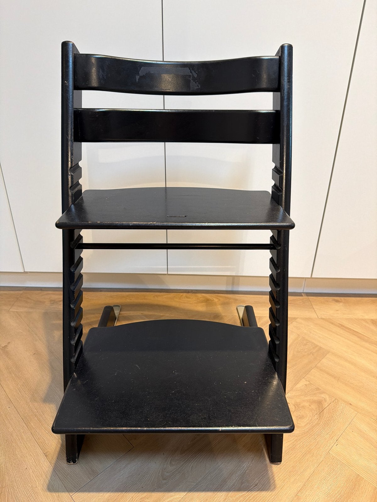 Stokke Tripp Trapp meegroeistoel - Zwart, Ophalen, Gebruikt, Meegroeistoel, Aanschuifbaar