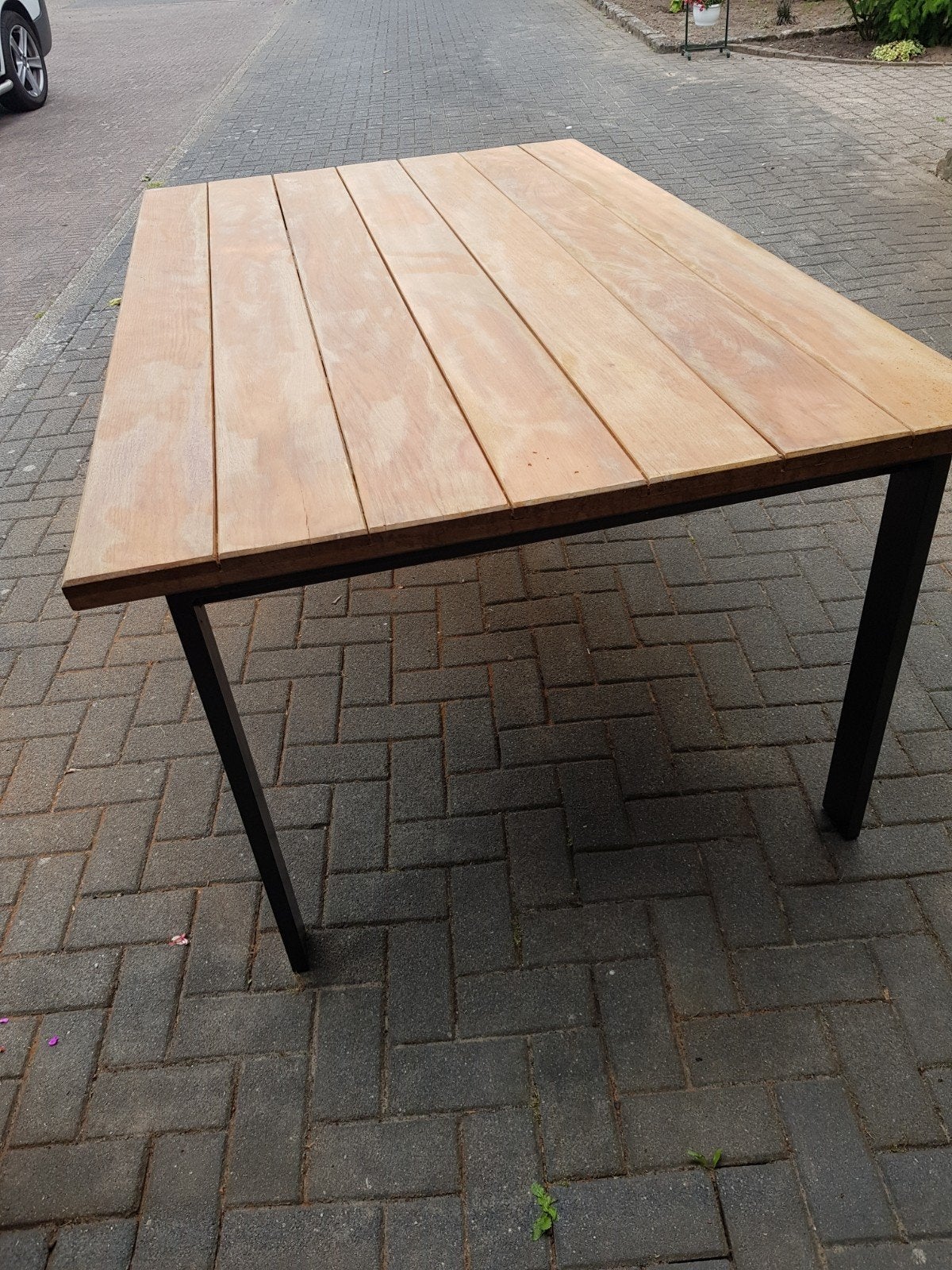 zware tafel voor buiten, Ophalen, Zo goed als nieuw, Rechthoekig, Hout