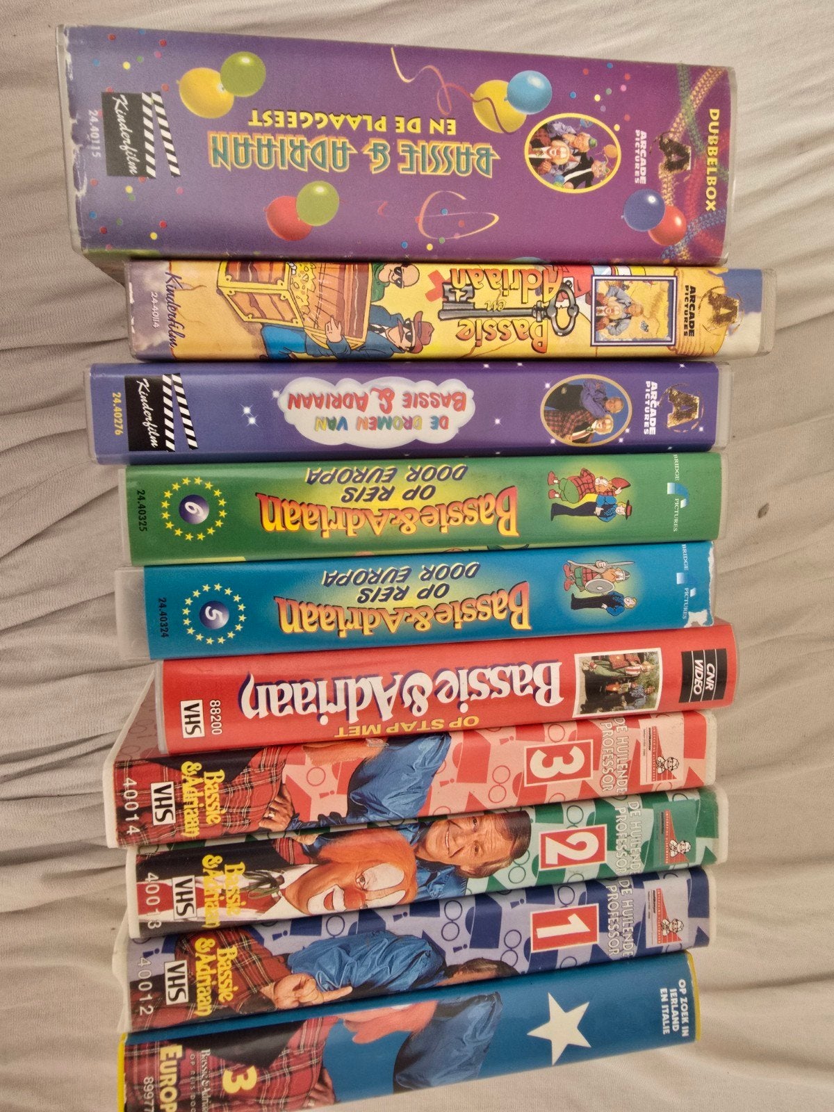 Bassie en adriaan videoband collectie, Cd's en Dvd's, VHS | Kinderen en Jeugd, Ophalen of Verzenden