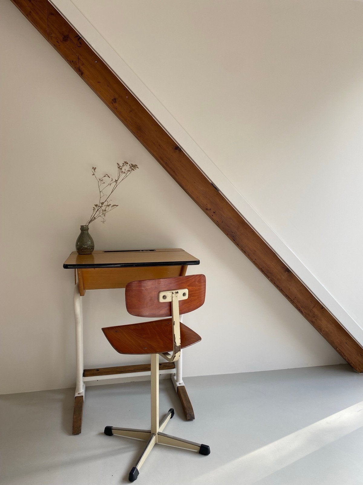 Vintage bureau met opbergruimte, Ophalen, Opbergruimte, Gebruikt, Hout