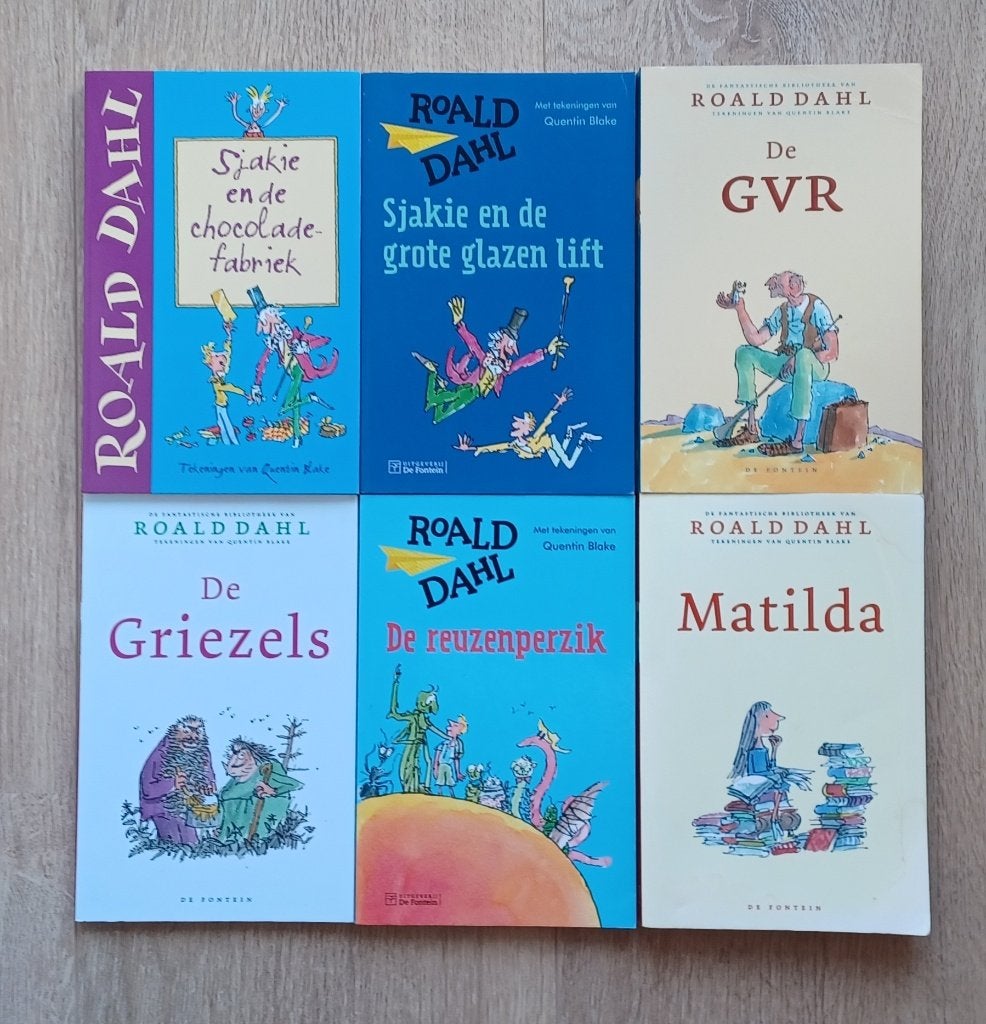 Roald Dahl - Sjakie , GVR, Matilda, Griezels & Reuzenperzik, Boeken, Ophalen, Roald Dahl, Sprookjes