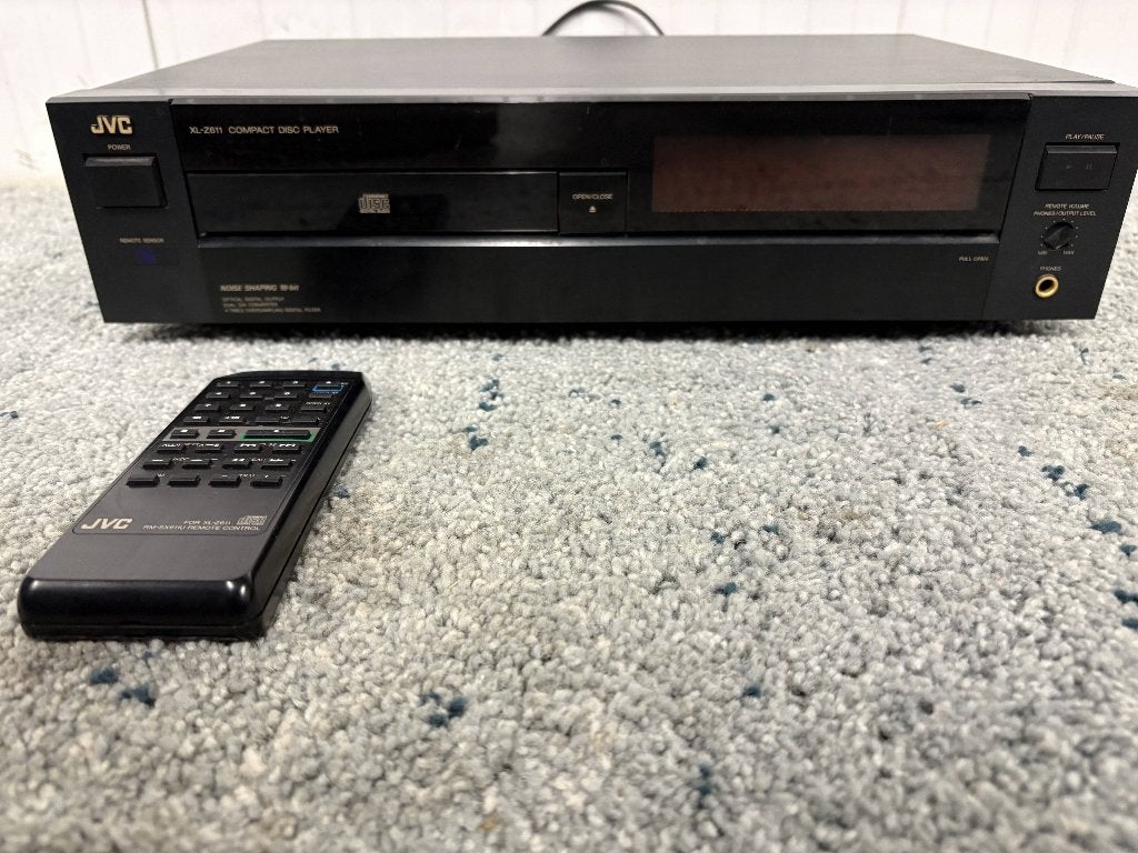 JVC CD-speler jaren 80 - 90 + remote, Ophalen of Verzenden, Gebruikt, JVC