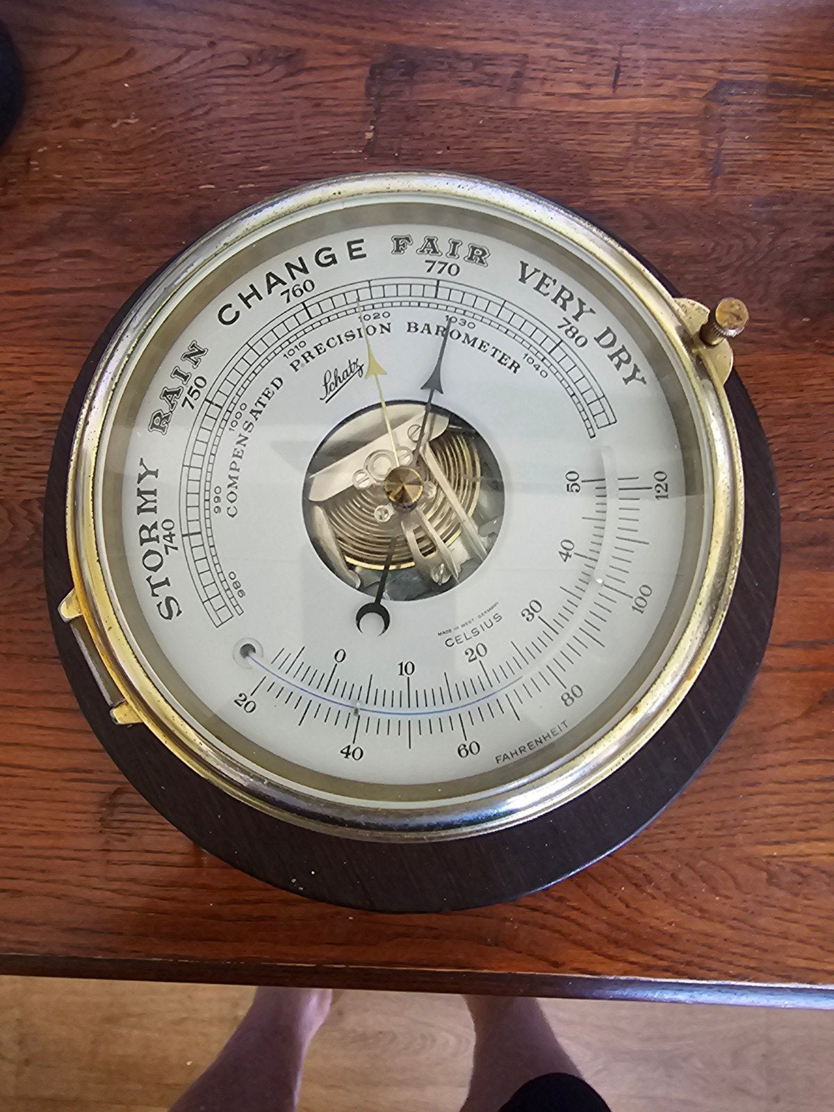 Antieke Schatzy Barometer - Precision Barometer, Ophalen of Verzenden, Gebruikt, Barometer