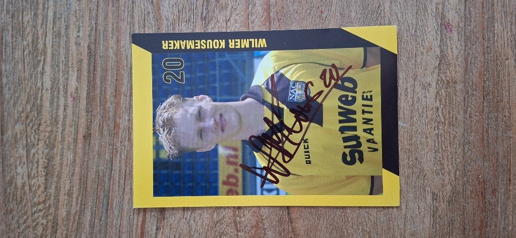 Spelerskaart met handtekening; Wilmer Kousemaker # NAC Breda, Ophalen of Verzenden, Nieuw, NAC Breda, Spelerskaart