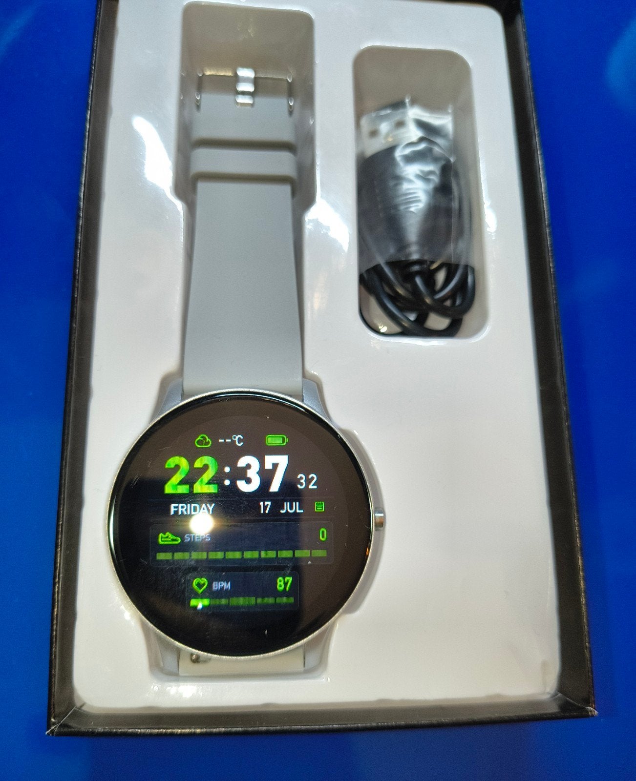 Smartwatch X8 met hartslagmeter en stappenteller, Wit, Nieuw, Ophalen of Verzenden, Android