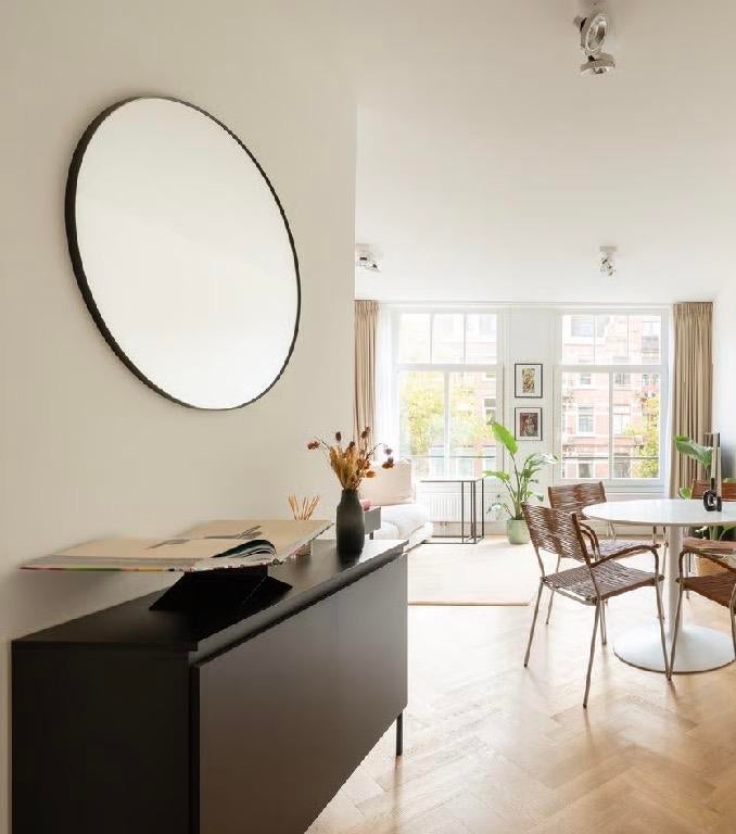 IKEA LINDbyn Spiegel, zwart, 80 cm, Ophalen, Rond, Zo goed als nieuw, 75 tot 100 cm