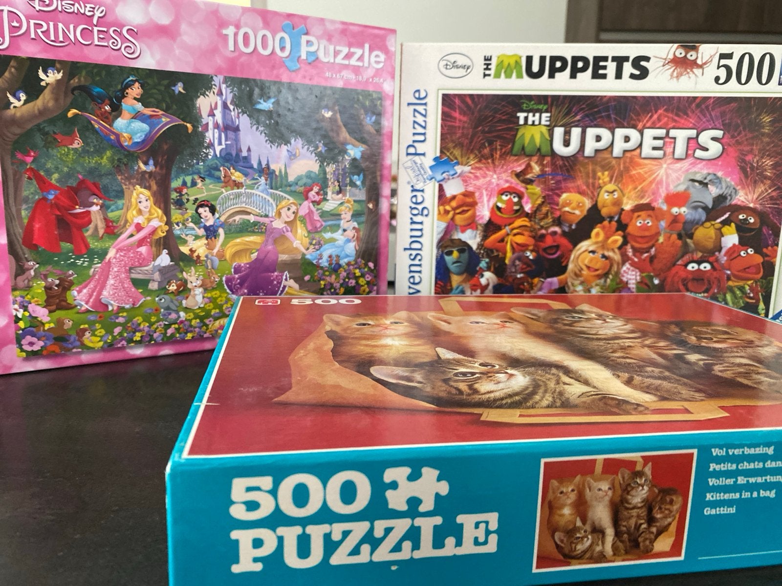 Diverse Legpuzzels: Disney, Muppets & Katten (500-1000 stukj, Ophalen, 500 t/m 1500 stukjes, Gebruikt, Legpuzzel
