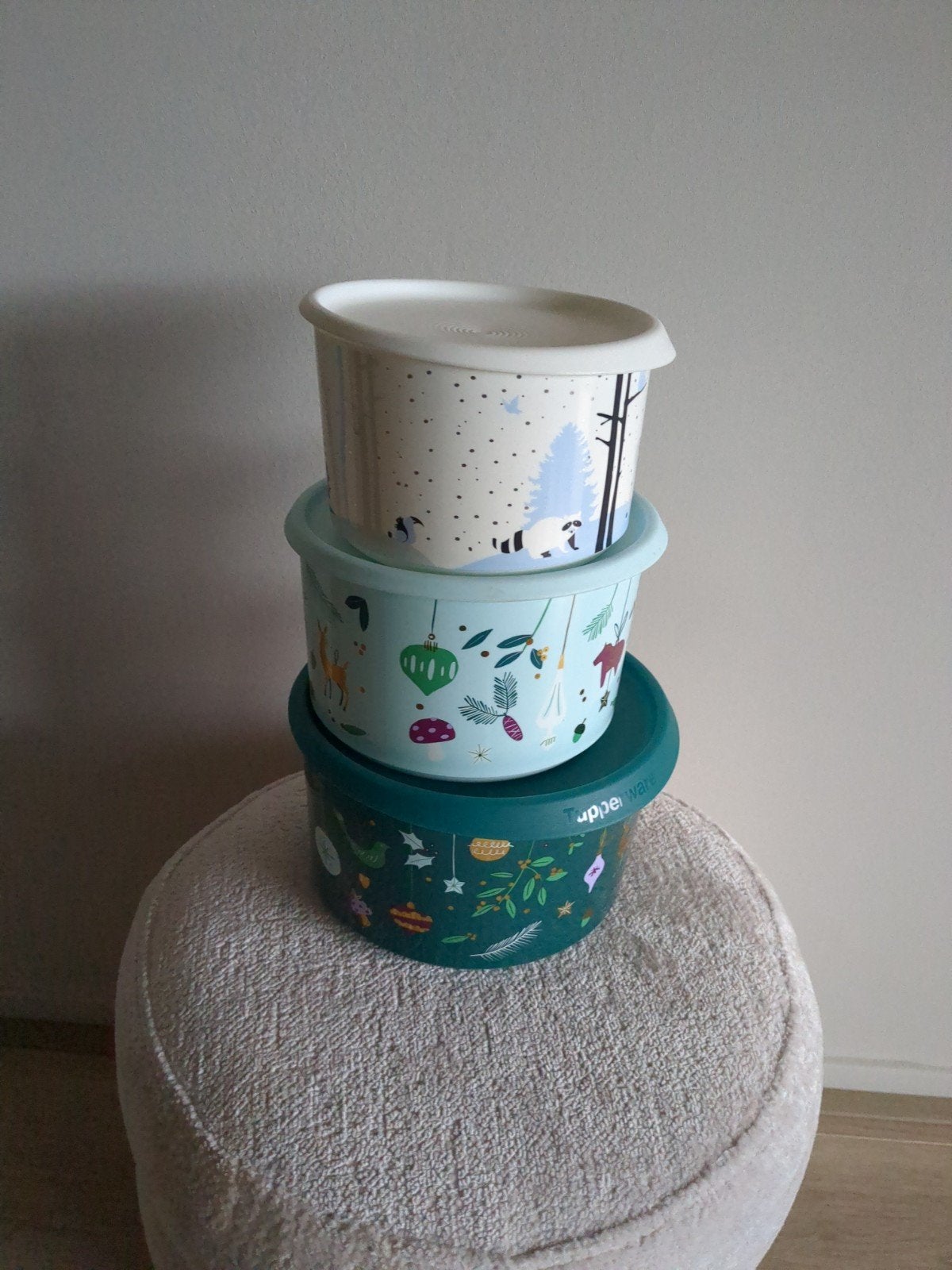 Tupperware bewaardozen set - Kerstthema, Ophalen of Verzenden