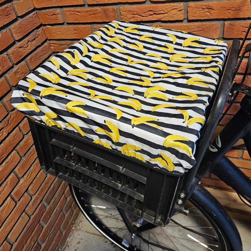 Fietsmandhoes met bananenprint - waterdicht GRATIS, Ophalen of Verzenden, Zo goed als nieuw, Hema?
